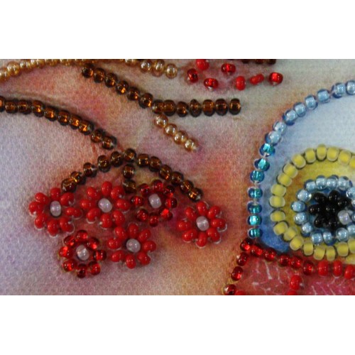 Bag Bead embroidery kit Owls and ashberries (Animals), ACA-005 by Abris Art - buy online! ✿ Fast delivery ✿ Factory price ✿ Wholesale and retail ✿ Purchase Bags for embroidery with beads on canvas