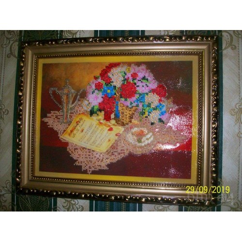 Main Bead Embroidery Kit Sonata (Still life), AB-089 by Abris Art - buy online! ✿ Fast delivery ✿ Factory price ✿ Wholesale and retail ✿ Purchase Great kits for embroidery with beads