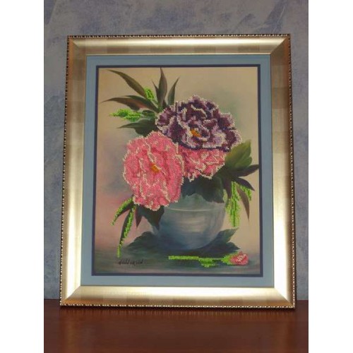 Main Bead Embroidery Kit Peonis (Flowers), AB-016 by Abris Art - buy online! ✿ Fast delivery ✿ Factory price ✿ Wholesale and retail ✿ Purchase Great kits for embroidery with beads