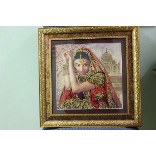 Charts on artistic canvas Flowers of India, AC-142 by Abris Art - buy online! ✿ Fast delivery ✿ Factory price ✿ Wholesale and retail ✿ Purchase Large schemes for embroidery with beads on canvas (300x300 mm)