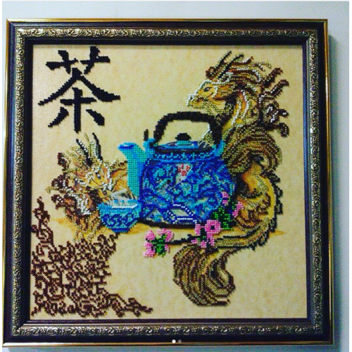 Chinese tea-time, AB-113 by Abris Art - buy online! ✿ Fast delivery ✿ Factory price ✿ Wholesale and retail ✿ Purchase Great kits for embroidery with beads