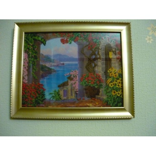 Main Bead Embroidery Kit Alupka (Landscapes), AB-135 by Abris Art - buy online! ✿ Fast delivery ✿ Factory price ✿ Wholesale and retail ✿ Purchase Great kits for embroidery with beads
