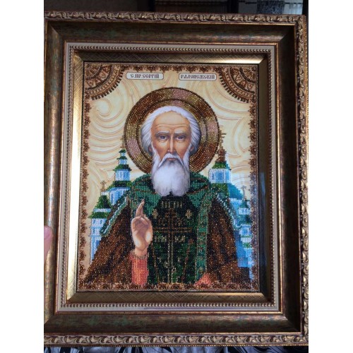 Набір для вишивання бісером на натуральному художньому холсті Святий Сергій, AA-012 від Абрис Арт - купити з доставкою ✿ Найкраща ціна від виробника ✿ Оптом та в роздріб ✿ Придбати Набори для вишивки бісером великих іменних ікон