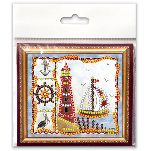 Magnets Bead embroidery kit Сruise, AMA-176 by Abris Art - buy online! ✿ Fast delivery ✿ Factory price ✿ Wholesale and retail ✿ Purchase Kits for embroidery magnets with beads on canvas