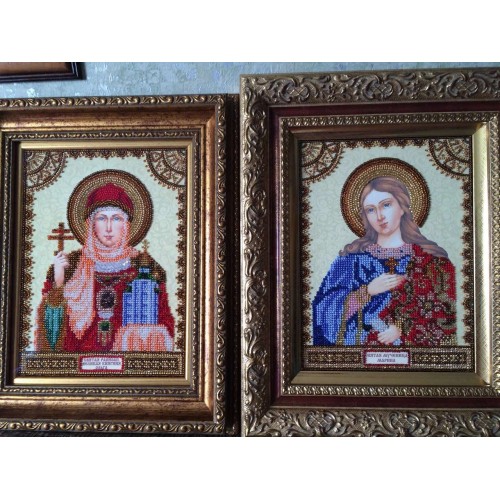 Icons charts on artistic canvas St. Olga, ACK-011 by Abris Art - buy online! ✿ Fast delivery ✿ Factory price ✿ Wholesale and retail ✿ Purchase The scheme for embroidery with beads icons on canvas
