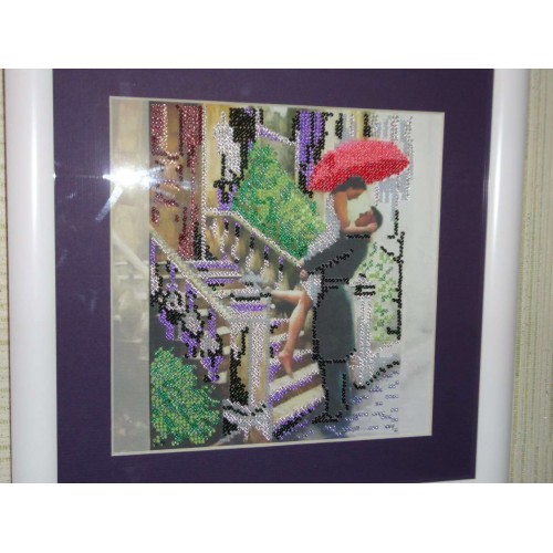 Charts on artistic canvas Date in the Rain, AC-096 by Abris Art - buy online! ✿ Fast delivery ✿ Factory price ✿ Wholesale and retail ✿ Purchase Scheme for embroidery with beads on canvas (200x200 mm)