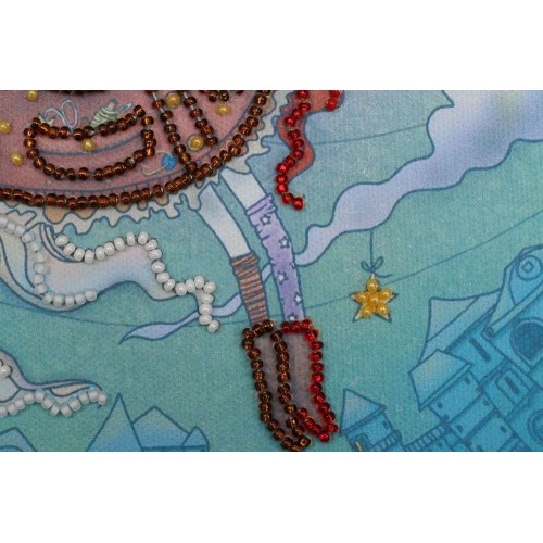 Bag Bead embroidery kit Stitcher dreams (Romanticism), ACA-009 by Abris Art - buy online! ✿ Fast delivery ✿ Factory price ✿ Wholesale and retail ✿ Purchase Bags for embroidery with beads on canvas