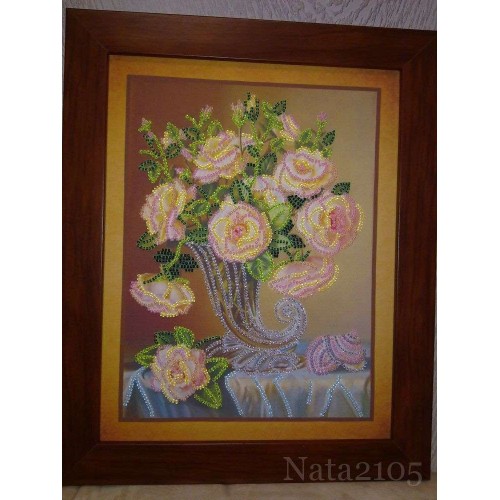 Main Bead Embroidery Kit Pearl (Still life), AB-105 by Abris Art - buy online! ✿ Fast delivery ✿ Factory price ✿ Wholesale and retail ✿ Purchase Great kits for embroidery with beads