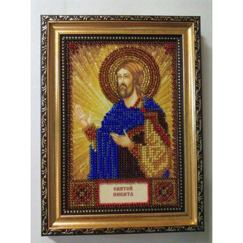 St.Icons Mini Bead embroidery kits St. Nikita, AAM-035 by Abris Art - buy online! ✿ Fast delivery ✿ Factory price ✿ Wholesale and retail ✿ Purchase Kits for beadwork personal mini-icons