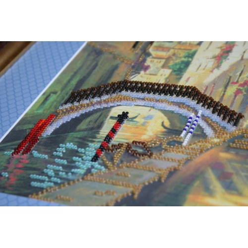 Main Bead Embroidery Kit Venetian Cafe (Landscapes), AB-251 by Abris Art - buy online! ✿ Fast delivery ✿ Factory price ✿ Wholesale and retail ✿ Purchase Great kits for embroidery with beads