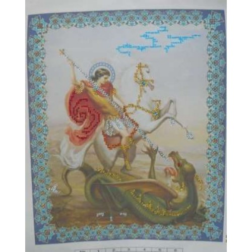 Main Bead Embroidery Kit St. George the Victorious (Icons), AB-029 by Abris Art - buy online! ✿ Fast delivery ✿ Factory price ✿ Wholesale and retail ✿ Purchase Great kits for embroidery with beads