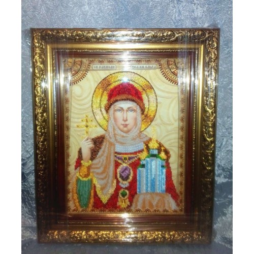 Набір для вишивання бісером на натуральному художньому холсті Свята Ольга, AA-011 від Абрис Арт - купити з доставкою ✿ Найкраща ціна від виробника ✿ Оптом та в роздріб ✿ Придбати Набори для вишивки бісером великих іменних ікон