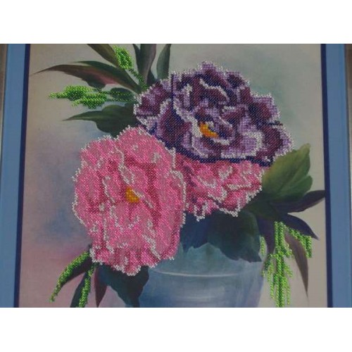 Main Bead Embroidery Kit Peonis (Flowers), AB-016 by Abris Art - buy online! ✿ Fast delivery ✿ Factory price ✿ Wholesale and retail ✿ Purchase Great kits for embroidery with beads