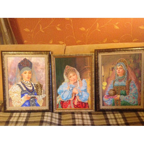 Main Bead Embroidery Kit Nastenka (Retro), AB-158 by Abris Art - buy online! ✿ Fast delivery ✿ Factory price ✿ Wholesale and retail ✿ Purchase Great kits for embroidery with beads