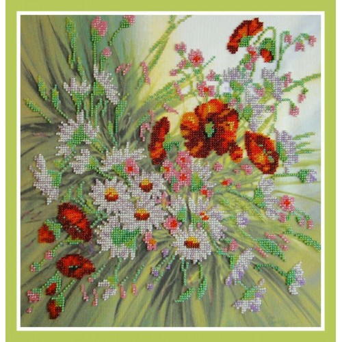 Charts on artistic canvas Splashes of Summer, AC-122 by Abris Art - buy online! ✿ Fast delivery ✿ Factory price ✿ Wholesale and retail ✿ Purchase Large schemes for embroidery with beads on canvas (300x300 mm)