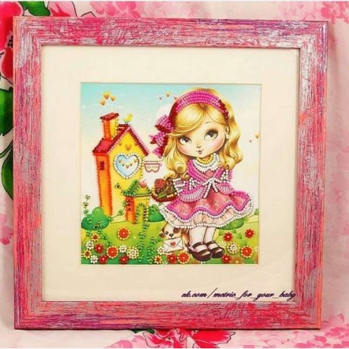 Birthday girl, AM-024 by Abris Art - buy online! ✿ Fast delivery ✿ Factory price ✿ Wholesale and retail ✿ Purchase Sets-mini-for embroidery with beads on canvas