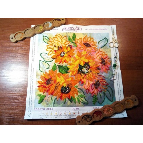 Charts on artistic canvas Gold of Summer, AC-286 by Abris Art - buy online! ✿ Fast delivery ✿ Factory price ✿ Wholesale and retail ✿ Purchase Large schemes for embroidery with beads on canvas (300x300 mm)