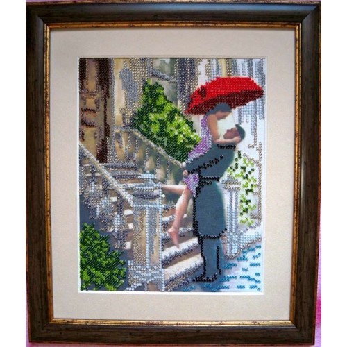 Charts on artistic canvas Date in the Rain, AC-096 by Abris Art - buy online! ✿ Fast delivery ✿ Factory price ✿ Wholesale and retail ✿ Purchase Scheme for embroidery with beads on canvas (200x200 mm)