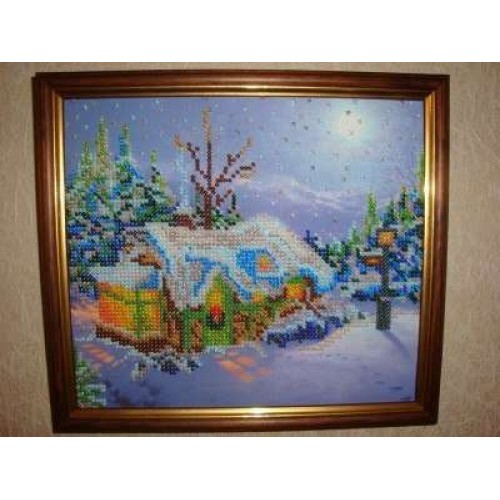 Charts on artistic canvas Christmas, AC-016 by Abris Art - buy online! ✿ Fast delivery ✿ Factory price ✿ Wholesale and retail ✿ Purchase Scheme for embroidery with beads on canvas (200x200 mm)