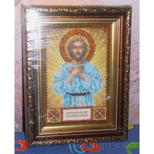 Набір для вишивання бісером на натуральному художньому холсті Святий Олексій, AAM-003 від Абрис Арт - купити з доставкою ✿ Найкраща ціна від виробника ✿ Оптом та в роздріб ✿ Придбати Набори для вишивки бісером іменних міні-ікон