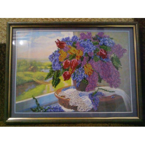 Main Bead Embroidery Kit Nostalgia (Flowers), AB-044 by Abris Art - buy online! ✿ Fast delivery ✿ Factory price ✿ Wholesale and retail ✿ Purchase Great kits for embroidery with beads