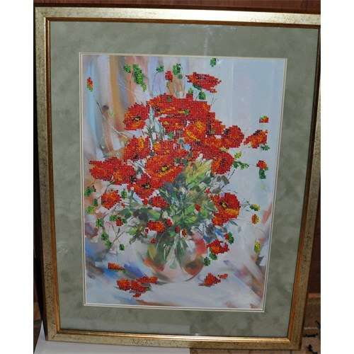 Main Bead Embroidery Kit Poppies (Flowers), AB-009 by Abris Art - buy online! ✿ Fast delivery ✿ Factory price ✿ Wholesale and retail ✿ Purchase Great kits for embroidery with beads