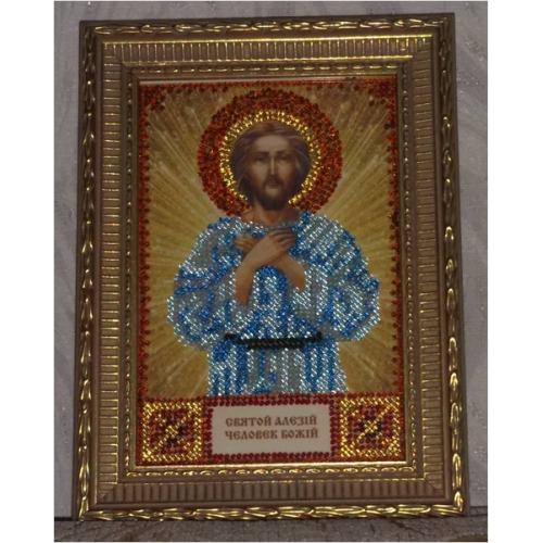 Набір для вишивання бісером на натуральному художньому холсті Святий Олексій, AAM-003 від Абрис Арт - купити з доставкою ✿ Найкраща ціна від виробника ✿ Оптом та в роздріб ✿ Придбати Набори для вишивки бісером іменних міні-ікон