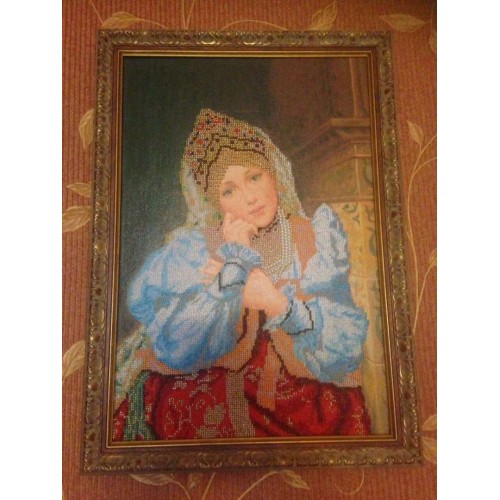 Main Bead Embroidery Kit Nastenka (Retro), AB-158 by Abris Art - buy online! ✿ Fast delivery ✿ Factory price ✿ Wholesale and retail ✿ Purchase Great kits for embroidery with beads