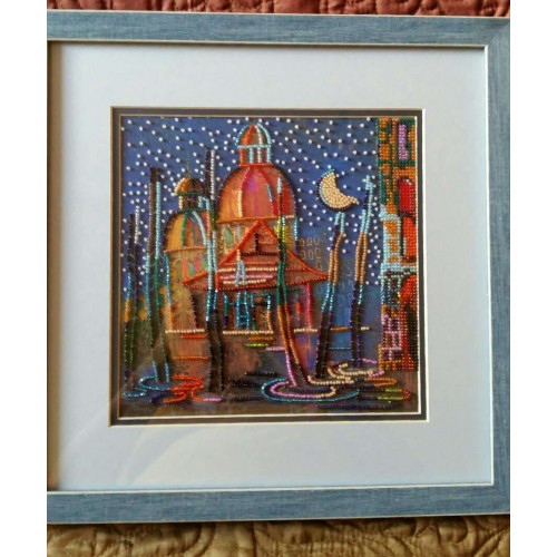 Charts on artistic canvas In the night, AC-472 by Abris Art - buy online! ✿ Fast delivery ✿ Factory price ✿ Wholesale and retail ✿ Purchase Scheme for embroidery with beads on canvas (200x200 mm)