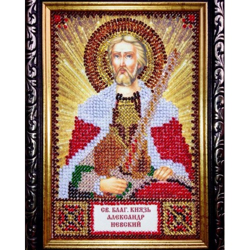 Набір для вишивання бісером на натуральному художньому холсті Святий Олександр, AAM-019 від Абрис Арт - купити з доставкою ✿ Найкраща ціна від виробника ✿ Оптом та в роздріб ✿ Придбати Набори для вишивки бісером іменних міні-ікон