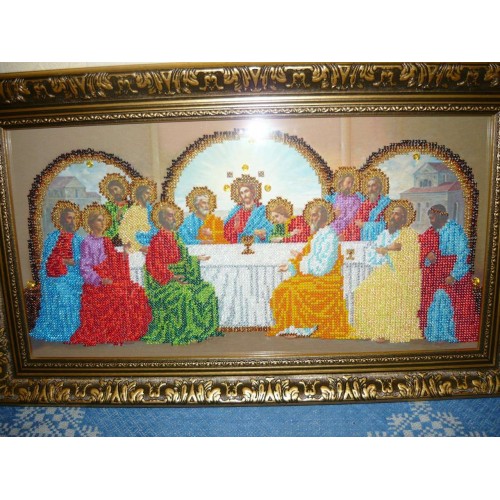 Main Bead Embroidery Kit The last supper (Icons), AB-109 by Abris Art - buy online! ✿ Fast delivery ✿ Factory price ✿ Wholesale and retail ✿ Purchase Great kits for embroidery with beads