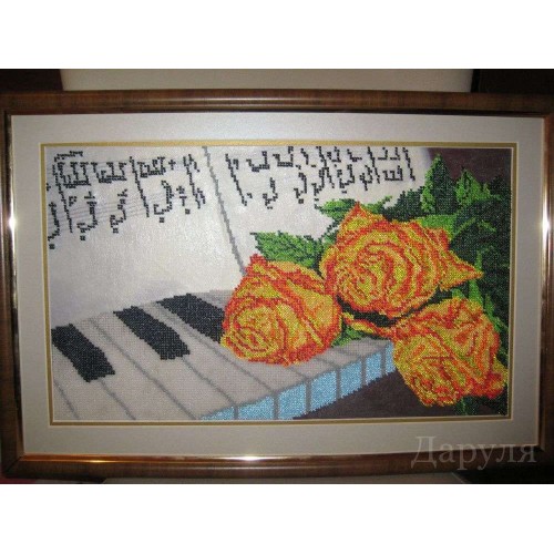 Main Bead Embroidery Kit Dolche (Musical display), AB-118 by Abris Art - buy online! ✿ Fast delivery ✿ Factory price ✿ Wholesale and retail ✿ Purchase Great kits for embroidery with beads