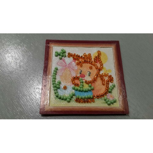 Mini Magnets Bead embroidery kit Squirrel, AMM-034 by Abris Art - buy online! ✿ Fast delivery ✿ Factory price ✿ Wholesale and retail ✿ Purchase Kits for embroidery with beads - mini-magnets