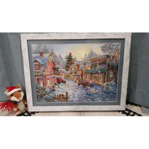 Main Bead Embroidery Kit Merry Yule (Winter tale), AB-219 by Abris Art - buy online! ✿ Fast delivery ✿ Factory price ✿ Wholesale and retail ✿ Purchase Great kits for embroidery with beads