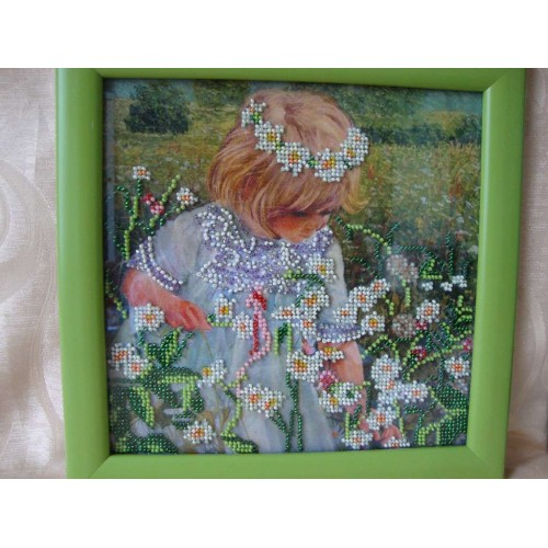 Charts on artistic canvas Chamomile Mood, AC-416 by Abris Art - buy online! ✿ Fast delivery ✿ Factory price ✿ Wholesale and retail ✿ Purchase Scheme for embroidery with beads on canvas (200x200 mm)