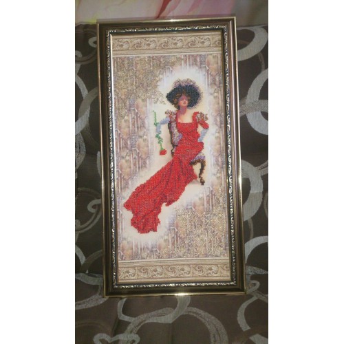 Main Bead Embroidery Kit Lady Rose (Romanticism), AB-156 by Abris Art - buy online! ✿ Fast delivery ✿ Factory price ✿ Wholesale and retail ✿ Purchase Great kits for embroidery with beads
