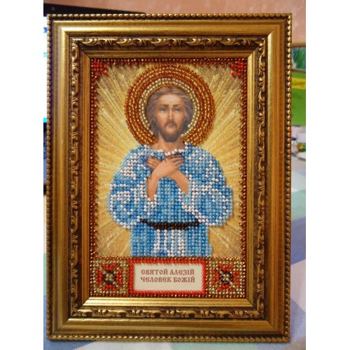 Набір для вишивання бісером на натуральному художньому холсті Святий Олексій, AAM-003 від Абрис Арт - купити з доставкою ✿ Найкраща ціна від виробника ✿ Оптом та в роздріб ✿ Придбати Набори для вишивки бісером іменних міні-ікон