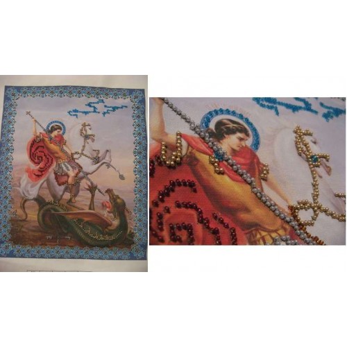 Main Bead Embroidery Kit St. George the Victorious (Icons), AB-029 by Abris Art - buy online! ✿ Fast delivery ✿ Factory price ✿ Wholesale and retail ✿ Purchase Great kits for embroidery with beads