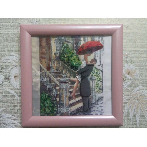 Charts on artistic canvas Date in the Rain, AC-096 by Abris Art - buy online! ✿ Fast delivery ✿ Factory price ✿ Wholesale and retail ✿ Purchase Scheme for embroidery with beads on canvas (200x200 mm)