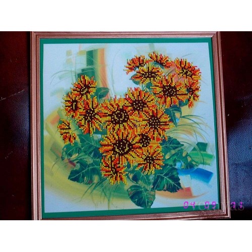 Sunflowers, AB-018 by Abris Art - buy online! ✿ Fast delivery ✿ Factory price ✿ Wholesale and retail ✿ Purchase Great kits for embroidery with beads