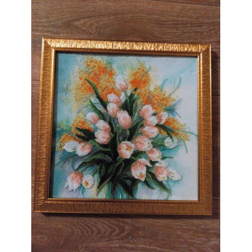 Charts on artistic canvas Spring mood, AC-187 by Abris Art - buy online! ✿ Fast delivery ✿ Factory price ✿ Wholesale and retail ✿ Purchase Large schemes for embroidery with beads on canvas (300x300 mm)