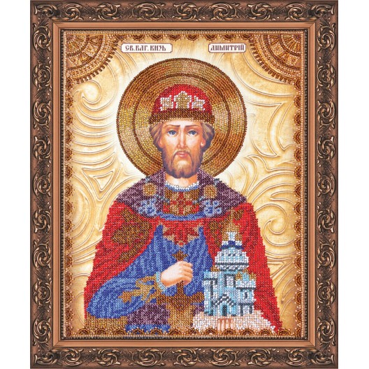 Набір для вишивання бісером на натуральному художньому холсті Святий Дмитро, AA-001 від Абрис Арт - купити з доставкою ✿ Найкраща ціна від виробника ✿ Оптом та в роздріб ✿ Придбати Набори для вишивки бісером великих іменних ікон