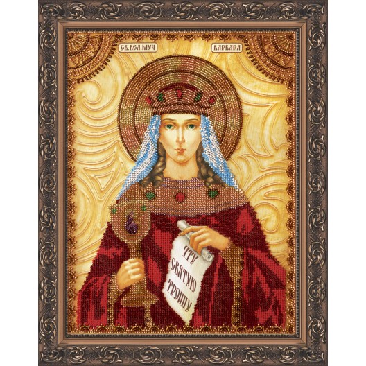 Набір для вишивання бісером на натуральному художньому холсті Свята Варвара, AA-027 від Абрис Арт - купити з доставкою ✿ Найкраща ціна від виробника ✿ Оптом та в роздріб ✿ Придбати Набори для вишивки бісером великих іменних ікон
