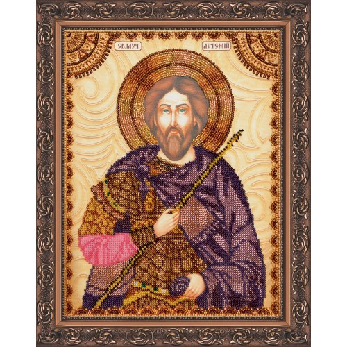 Набір для вишивання бісером на натуральному художньому холсті Святий Артемій (Артем), AA-069 від Абрис Арт - купити з доставкою ✿ Найкраща ціна від виробника ✿ Оптом та в роздріб ✿ Придбати Набори для вишивки бісером великих іменних ікон