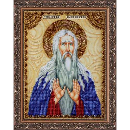 Набір для вишивання бісером на натуральному художньому холсті Святий Макарій (Макар), AA-091 від Абрис Арт - купити з доставкою ✿ Найкраща ціна від виробника ✿ Оптом та в роздріб ✿ Придбати Набори для вишивки бісером великих іменних ікон