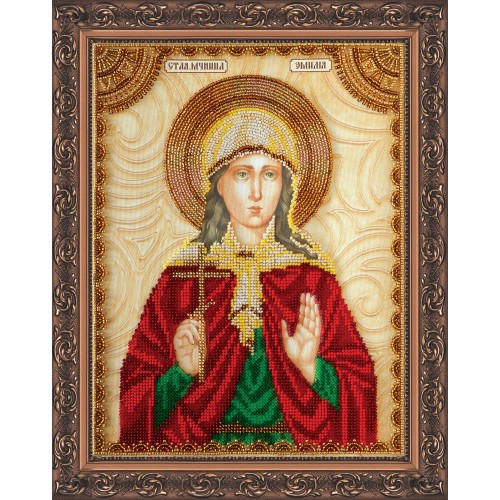 Набір для вишивання бісером на натуральному художньому холсті Свята Емілія, AA-105 від Абрис Арт - купити з доставкою ✿ Найкраща ціна від виробника ✿ Оптом та в роздріб ✿ Придбати Набори для вишивки бісером великих іменних ікон