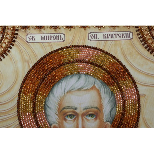 Набір для вишивання бісером на натуральному художньому холсті Святий  Мирон, AA-139 від Абрис Арт - купити з доставкою ✿ Найкраща ціна від виробника ✿ Оптом та в роздріб ✿ Придбати Набори для вишивки бісером великих іменних ікон