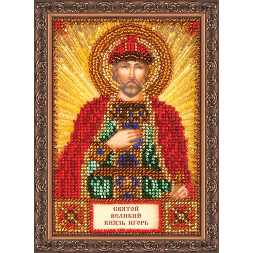 St.Icons Mini Bead embroidery kits St. Igor, AAM-007 by Abris Art - buy online! ✿ Fast delivery ✿ Factory price ✿ Wholesale and retail ✿ Purchase Kits for beadwork personal mini-icons