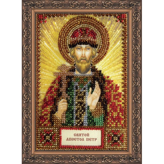 St.Icons Mini Bead embroidery kits St. Peter, AAM-025 by Abris Art - buy online! ✿ Fast delivery ✿ Factory price ✿ Wholesale and retail ✿ Purchase Kits for beadwork personal mini-icons