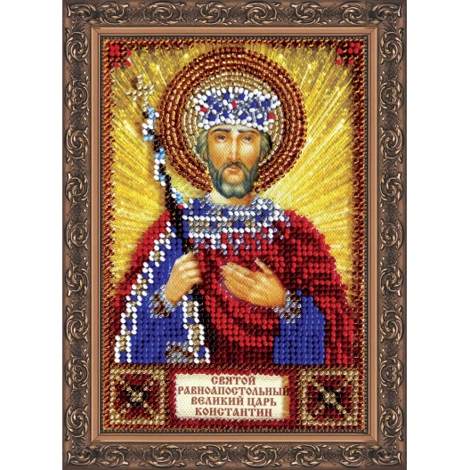 St.Icons Mini Bead embroidery kits St. Constantine, AAM-030 by Abris Art - buy online! ✿ Fast delivery ✿ Factory price ✿ Wholesale and retail ✿ Purchase Kits for beadwork personal mini-icons